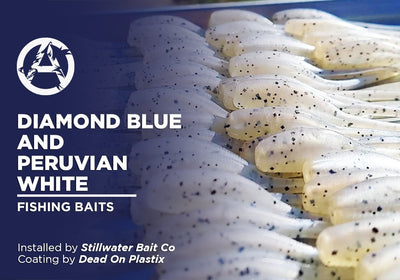 DIAMOND BLUE AND PERUVIAN WHITE | DEAD ON PLASTIX | FISHING BAITS