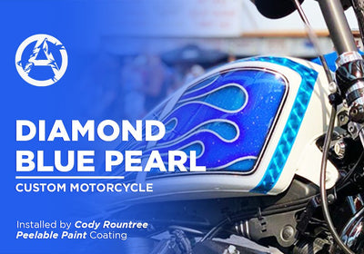 DIAMOND BLUE PEARL | PEELABLE PAINT | CUSTOM MOTORCYCLE