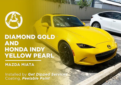 DIAMOND GOLD AND HONDA INDY YELLOW PEARL | PEELABLE PAINT | MAZDA MIATA