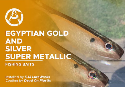 EGYPTIAN GOLD AND SILVER SUPER METALLIC | DEAD ON PLASTIX | FISHING BAITS