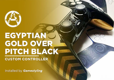 EGYPTIAN GOLD OVER PITCH BLACK | CUSTOM CONTROLLER
