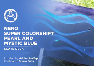 NERO SUPER COLORSHIFT PEARL AND MYSTIC BLUE | TAMCO PAINT | SKATE DECK