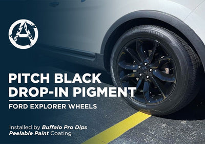 PITCH BLACK DROP-IN PIGMENT | PEELABLE PAINT | FORD EXPLORER WHEELS
