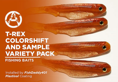 T-REX COLORSHIFT AND SAMPLE VARIETY PACK | PLASTISOL | FISHING BAITS