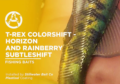T-REX COLORSHIFT - HORIZON AND RAINBERRY SUBTLESHIFT | PLASTISOL | FISHING BAITS