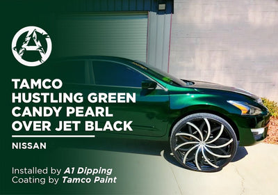 TAMCO HUSTLING GREEN CANDY PEARL OVER JET BLACK | TAMCO PAINT | NISSAN