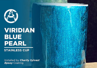 VIRIDIAN BLUE PEARL | EPOXY | STAINLESS CUP